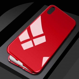 360° Magnet Cover Hülle iPhone X Rot