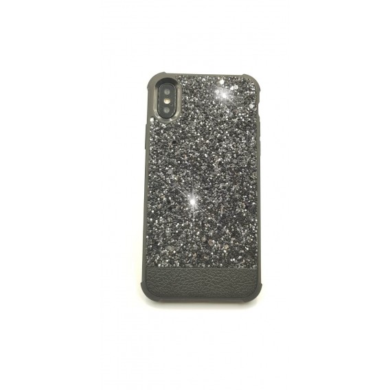 Bling Cover Case Hülle iPhone X Schwarz