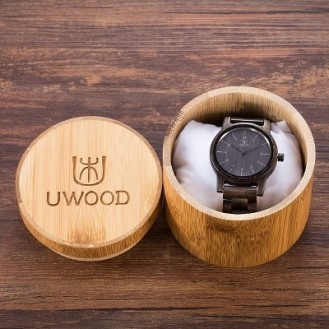 UWOOD Natural Wood Watches Holzuhr Blackwood