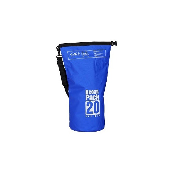 Seesack Strandtasche wasserdicht Outdoor 20L Blau