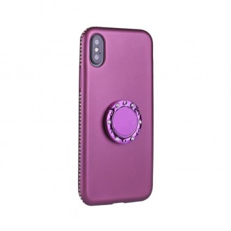 X-Ring Finger Loop Magnet Case iPhone X Lila