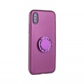 X-Ring Finger Loop Magnet Case iPhone X Lila