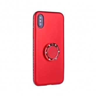 X-Ring Finger Loop Magnet Case iPhone X Rot