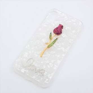 Bling Rose Cover Case Hülle iPhone X