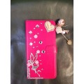 Bling Book Cover Hülle iPhone 7, 8 Pink