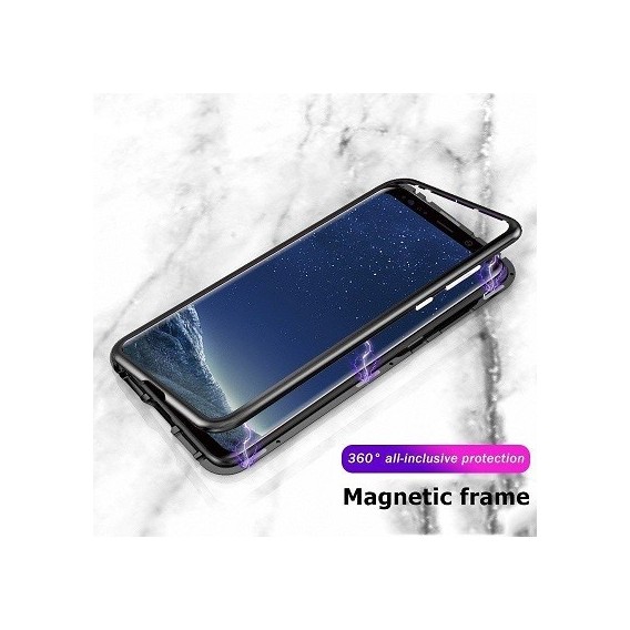 360° Magnet Cover Hülle Galaxy S9 Plus Schwarz