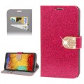 Pink Bling Leder Etui Samsung Note 3