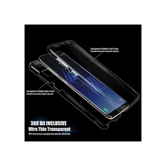 Samsung Galaxy Note 9 Transparent Silikon 360 Fullbody Case