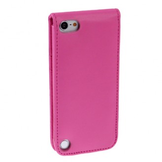 Vertikal Flip Leder Etui mit Kartenplatz für iPod touch 5th rosa