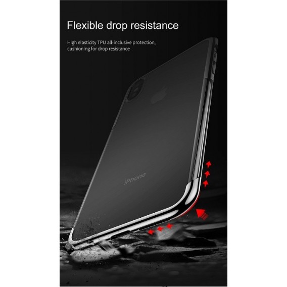 iPhone XR Transparent Silikon Case Silber