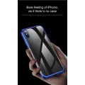 iPhone XR Transparent Silikon Case Blau