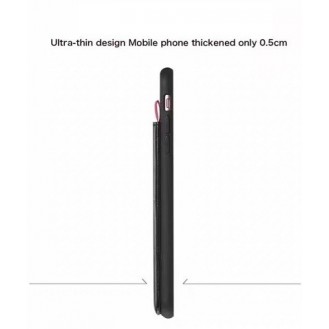 iPhone XS Max Wallet Ribbon Leder Case Schwarz