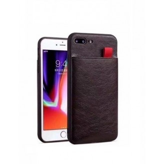 iPhone XS Max Wallet Ribbon Leder Case Hülle Coffee