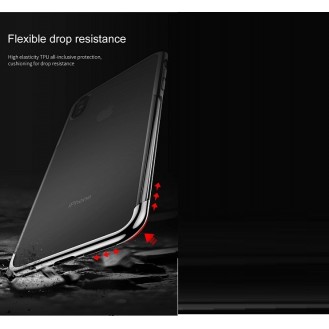 iPhone XS Transparent Silikon Case Schwarz