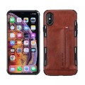 iPhone XS Wallet Leder Case Hülle Braun