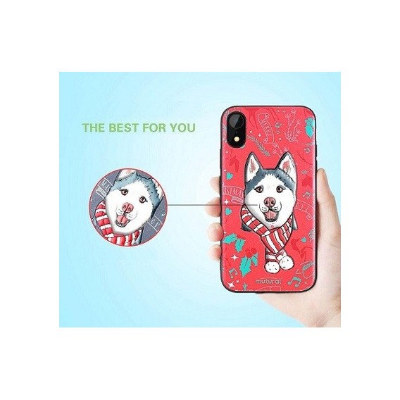 iPhone XS 3D Hund Silikon Case Rot