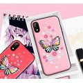 iPhone XS Butterfly Silikon Case Pink