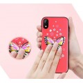 iPhone XS Butterfly Silikon Case Rot