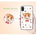 iPhone XS 3D Hund Silikon Case Weiss