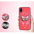 iPhone XS Max Butterfly Silikon Case Rot