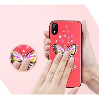 iPhone XR Butterfly Silikon Case Rot