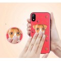 iPhone XR 3D Hund Silikon Case Rot