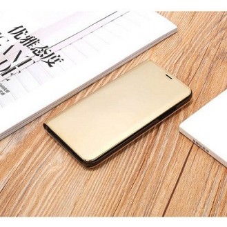 iPhone XS Clear View Standing Cover Gold