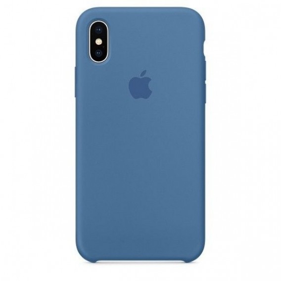 iPhone XS Max Silikon Case Denim Blau