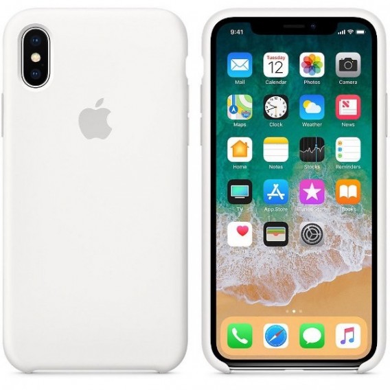 iPhone XS Silikon Case Weiss