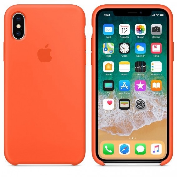 iPhone XS Silikon Case Orange