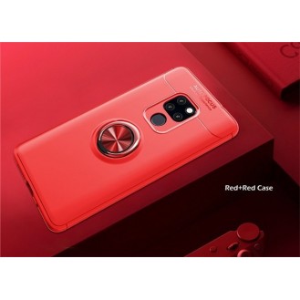 Huawei Mate 20 Pro Silikon Case mit Auto Halter Rot
