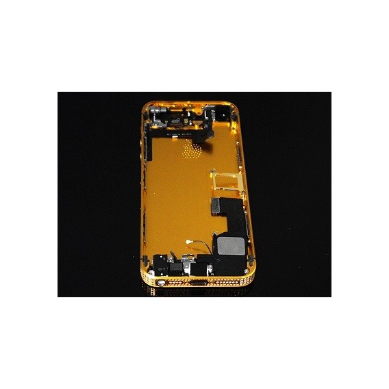 iPhone 5S Backcover Middle Frame Akkudeckel Bling Gold