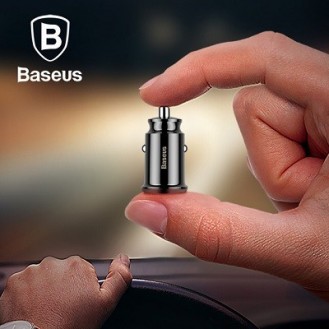 USB Mini Ladegerät Für Auto  Schwarz Baseus