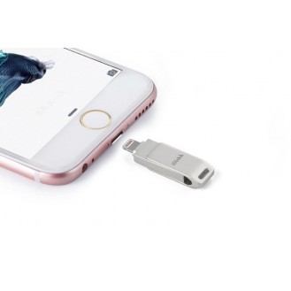 iDiskk Mini USB 2.0 Speicher Stick für Apple iPhone, iPad, iPod 32GB Silber, OVP