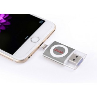 iDiskk USB 3.0 Speicher Stick für Apple iPhone, iPad, iPod OVP Space Grau ( 32 GB )