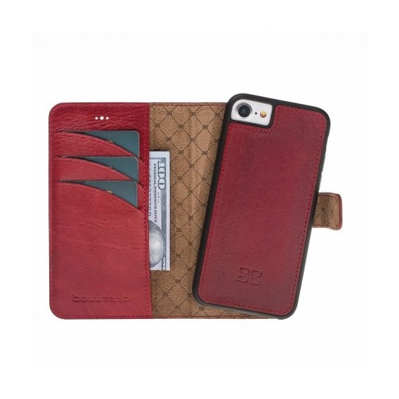 Bouletta Echt Leder Magic Wallet iPhone 7/8 Weinrot