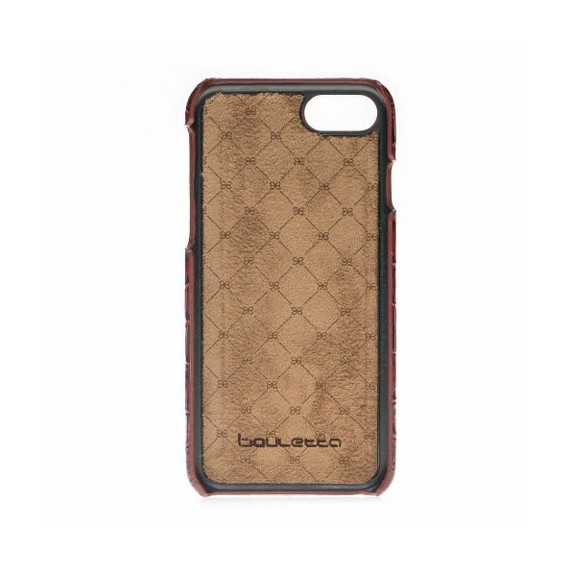 Bouletta Echt Leder Case iPhone 7/8 Ultimate Jacket Croco Rot