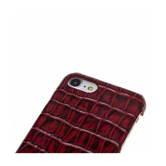 Bouletta Echt Leder Case iPhone 7/8 Ultimate Jacket Croco Rot