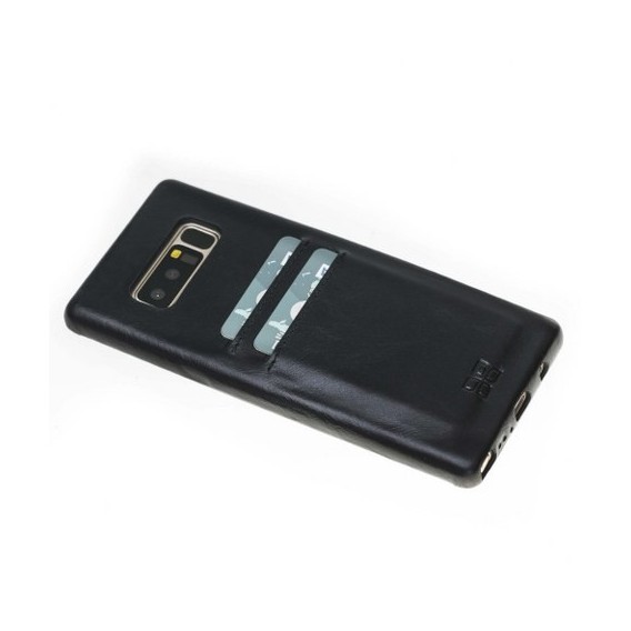 Samsung Note 8 Bouletta Echt Leder Ultra Cover CC Schwarz