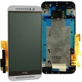 HTC One M9 LCD Komplett Einheit, inkl Displayrahmen Grau
