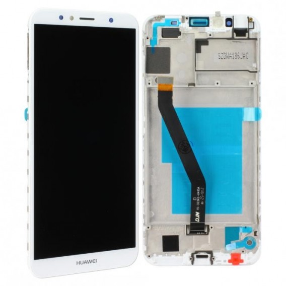 Huawei Y6 2018 LCD Einheit mit Displayrahmen, Weiss