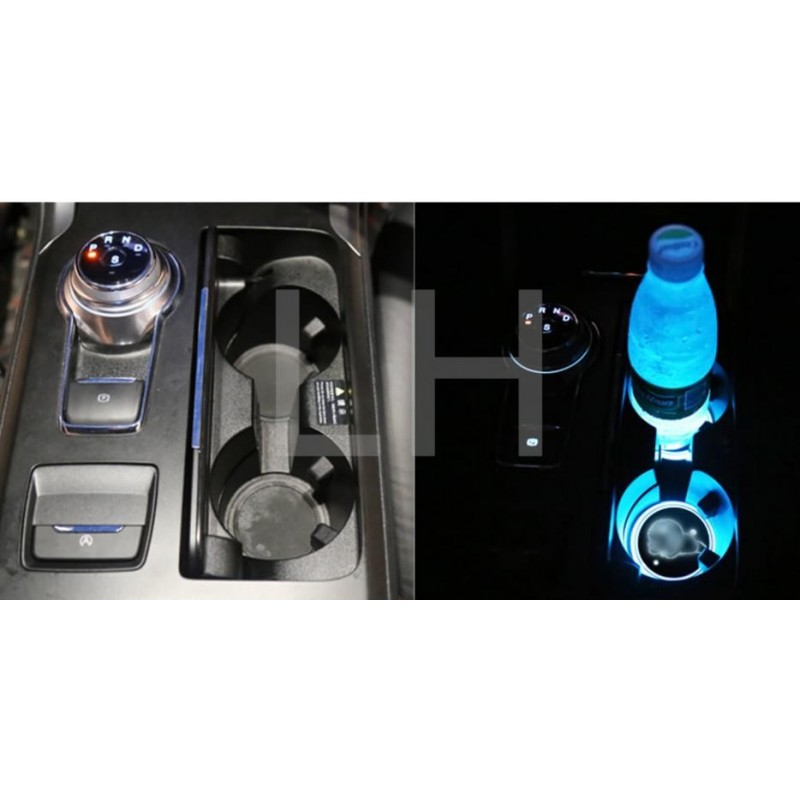 2 LED Cup Holder Halter Matte Pad Auto Flasche Mercedes