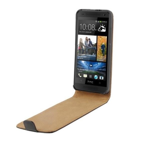 Schwarz Flip Leder HTC One Mini M4