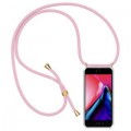 PT line TPU Schutzhülle mit Umhängeband für iPhone 7 Plus/ 8 Plus ,Transparent / Pink