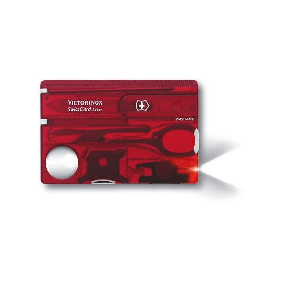 Victorinox SwissCard Lite Rot Transparent