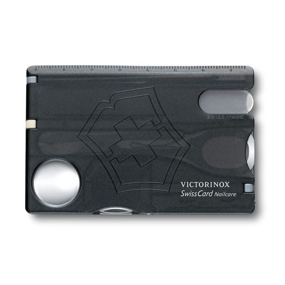 Victorinox SwissCard Nailcare, Schwarz Transparent