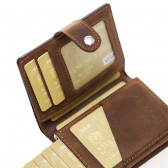 Bouletta Palermo Kreditkarten Leder Etui Geldbörse mit Kartenauswurf-Mechanismus (RFID Schutz) - Schwarz