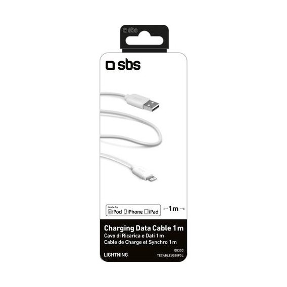 SBS Lightning auf USB Kabel 1m TECABLEUSBIP5L