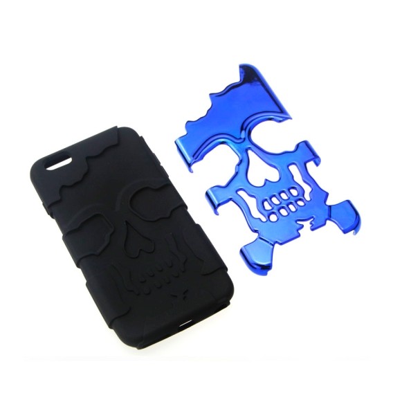 Skull-Kopf-Soft Hülle iPhone 6 4.7" Blau