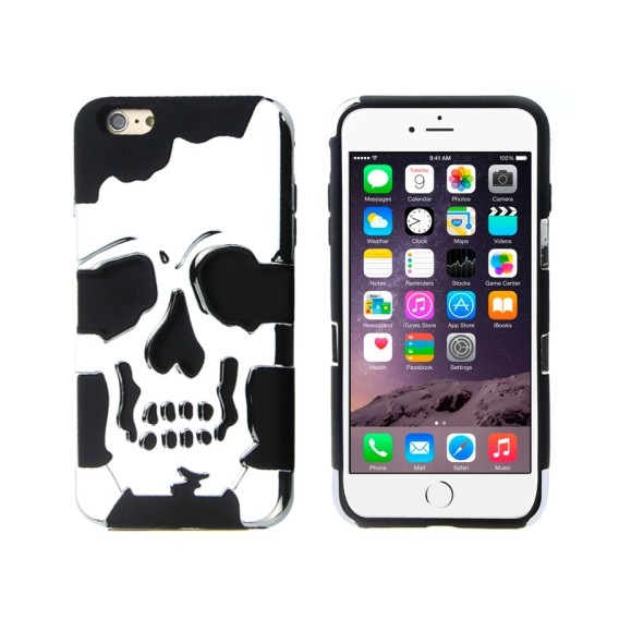 Skull-Kopf-Soft iPhone 6 4.7" Weiss